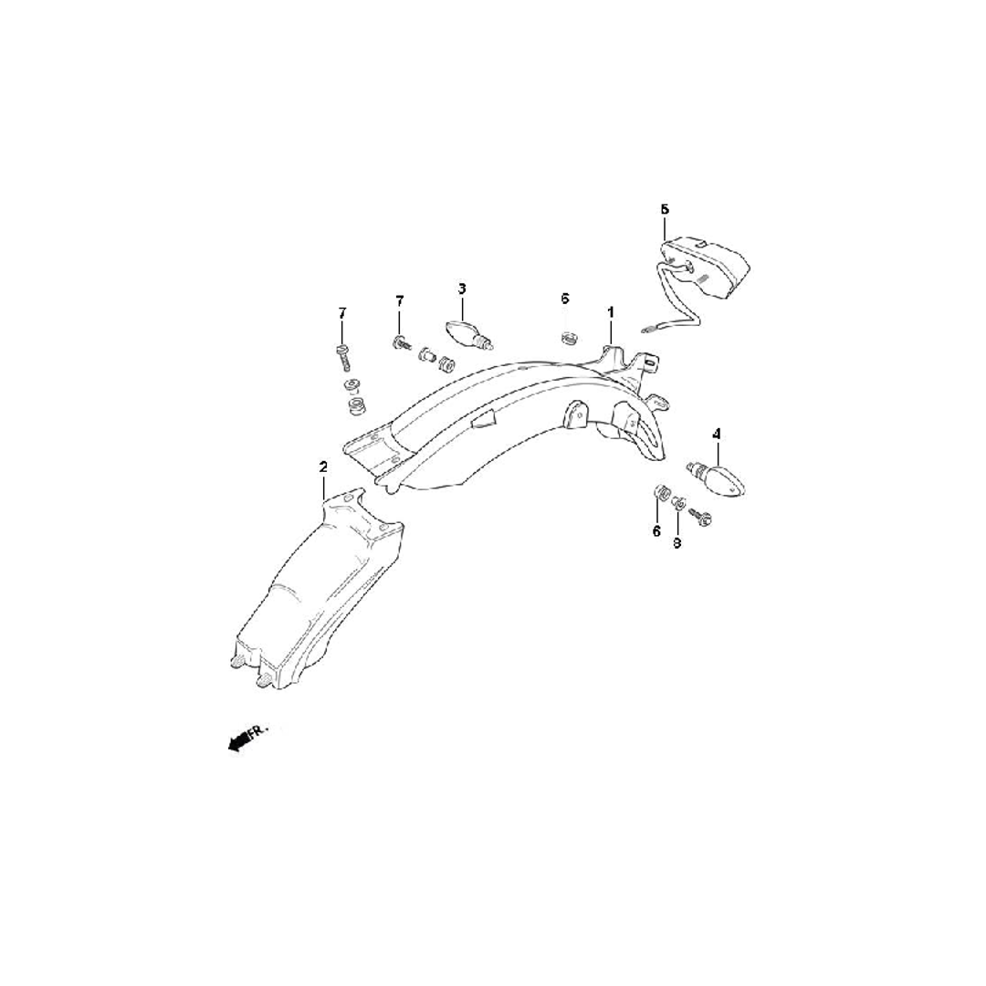 Guardabarros Trasero
