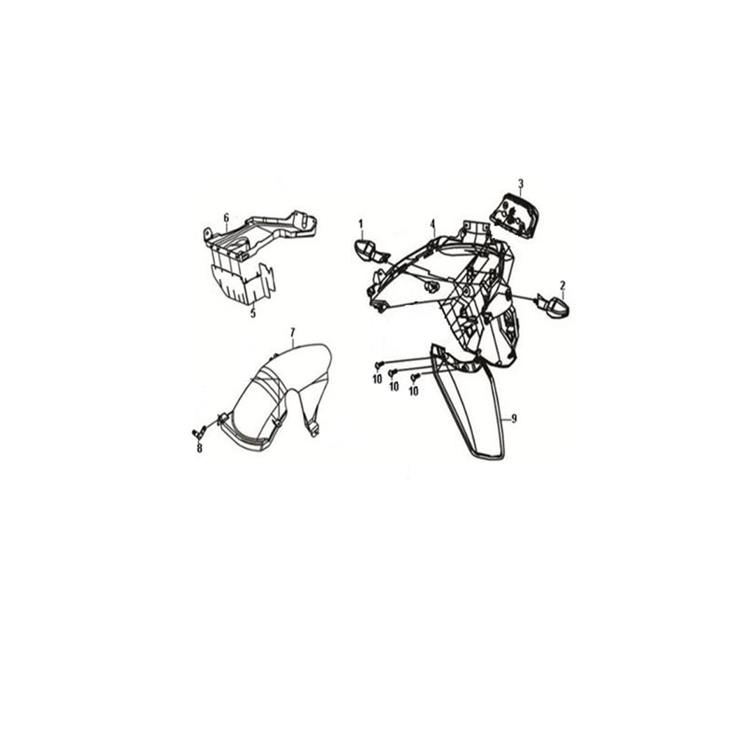 Guardabarros Trasero