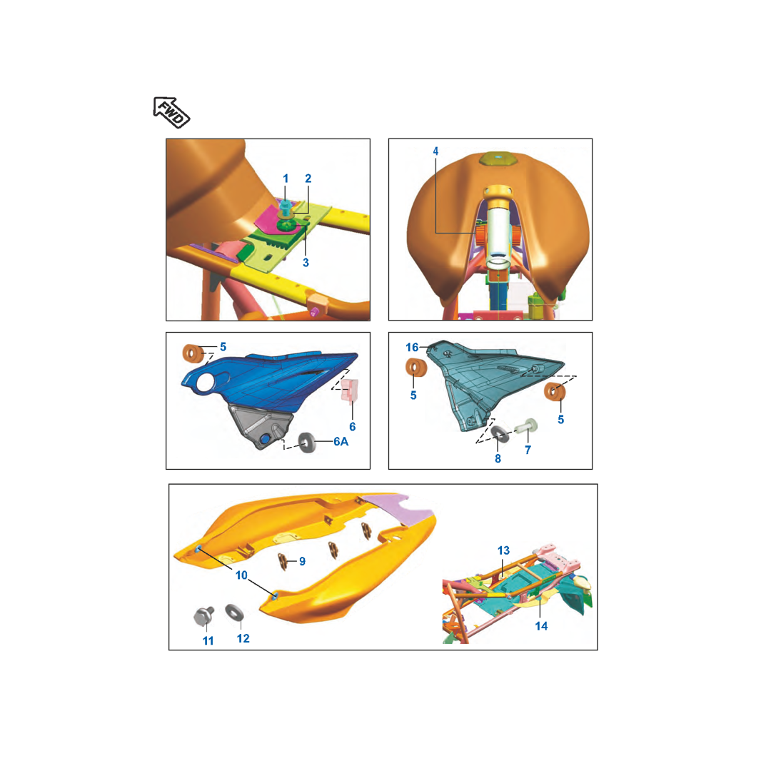 Accesorios - Tanque Cub Laterales y de Asiento