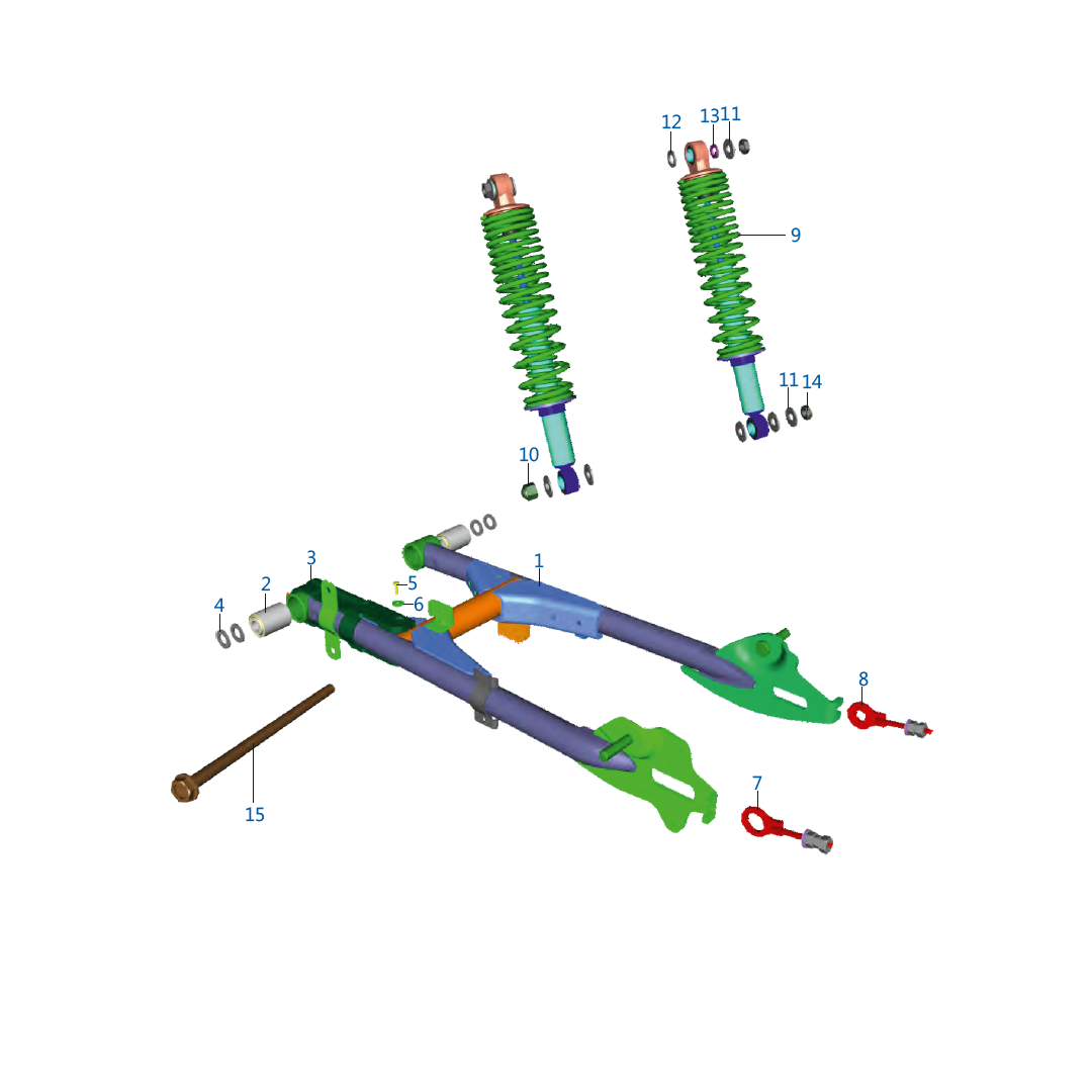 Brazo Oscilante Amortiguador Trasero