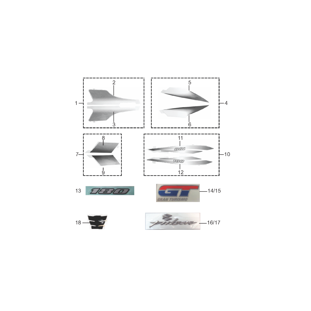 Calcomanias Pulsar Gt
