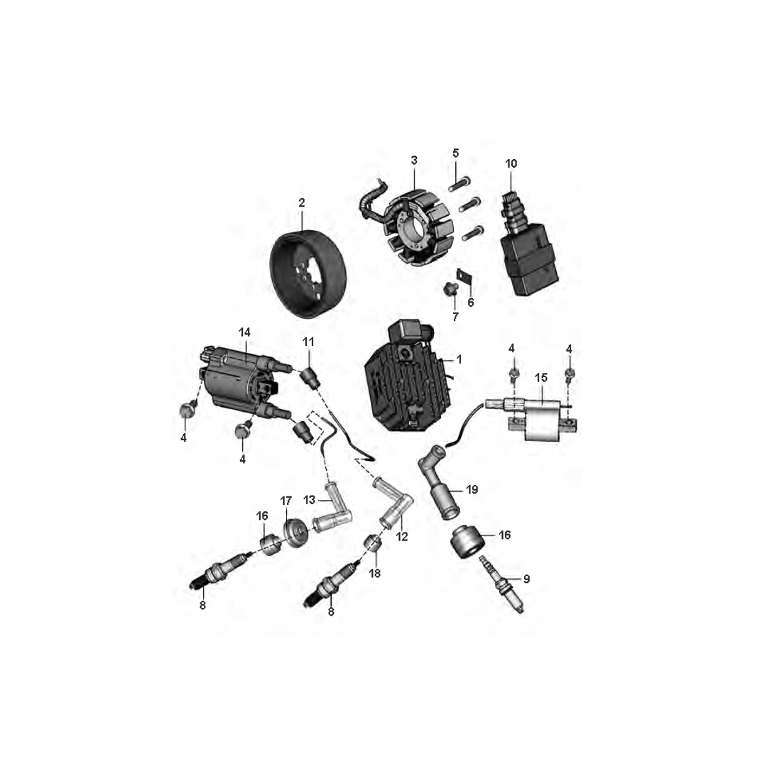 Magneto Cdi Plato De Bobinas