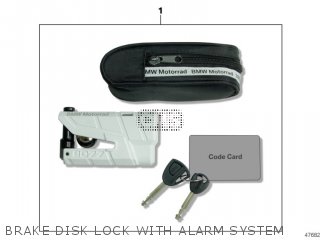 BRAKE DISK LOCK WITH ALARM SYSTEM