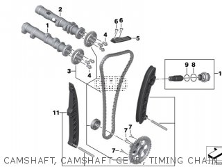 CAMSHAFT, CAMSHAFT GEAR, TIMING CHAIN