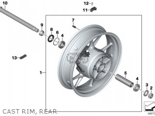 CAST RIM, REAR