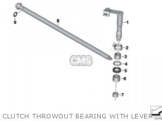 CLUTCH THROWOUT BEARING WITH LEVER