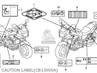 CAUTION LABEL(CB1300SA)