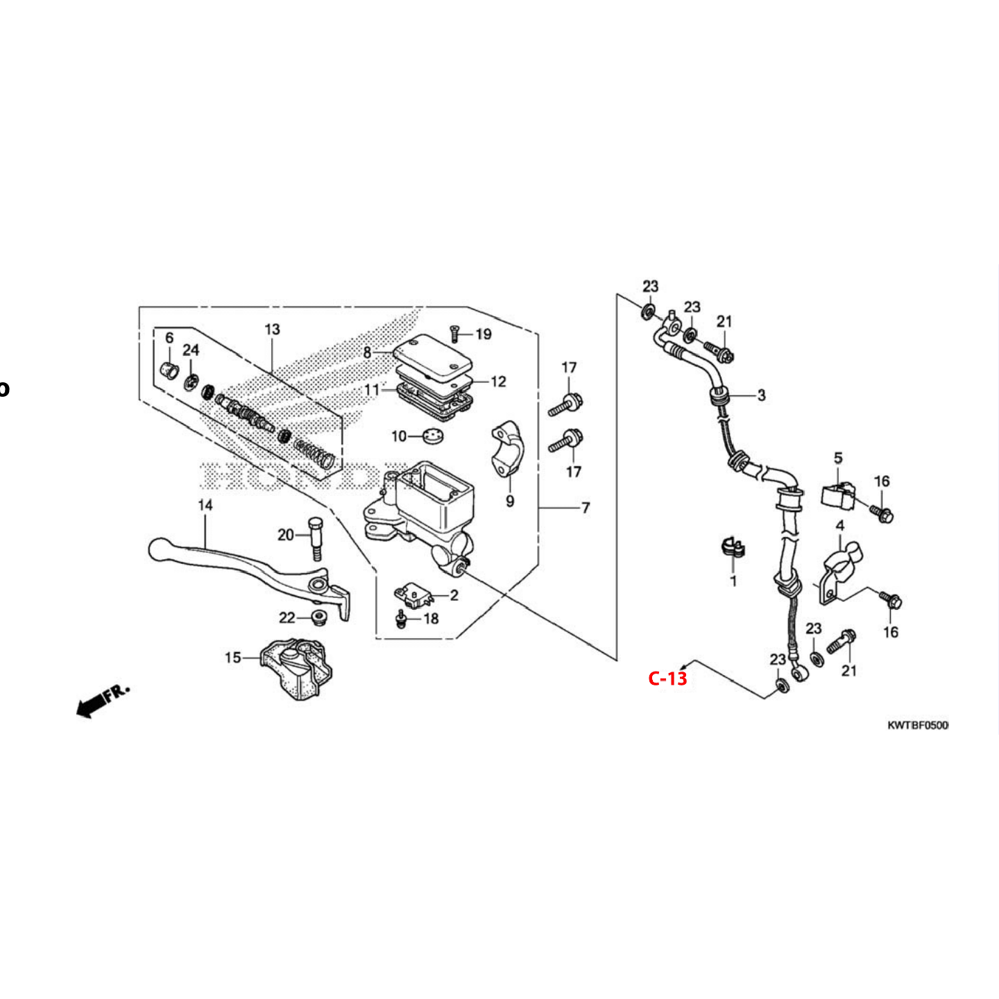 Cilindro Maestro del Freno Delantero (XRE300)