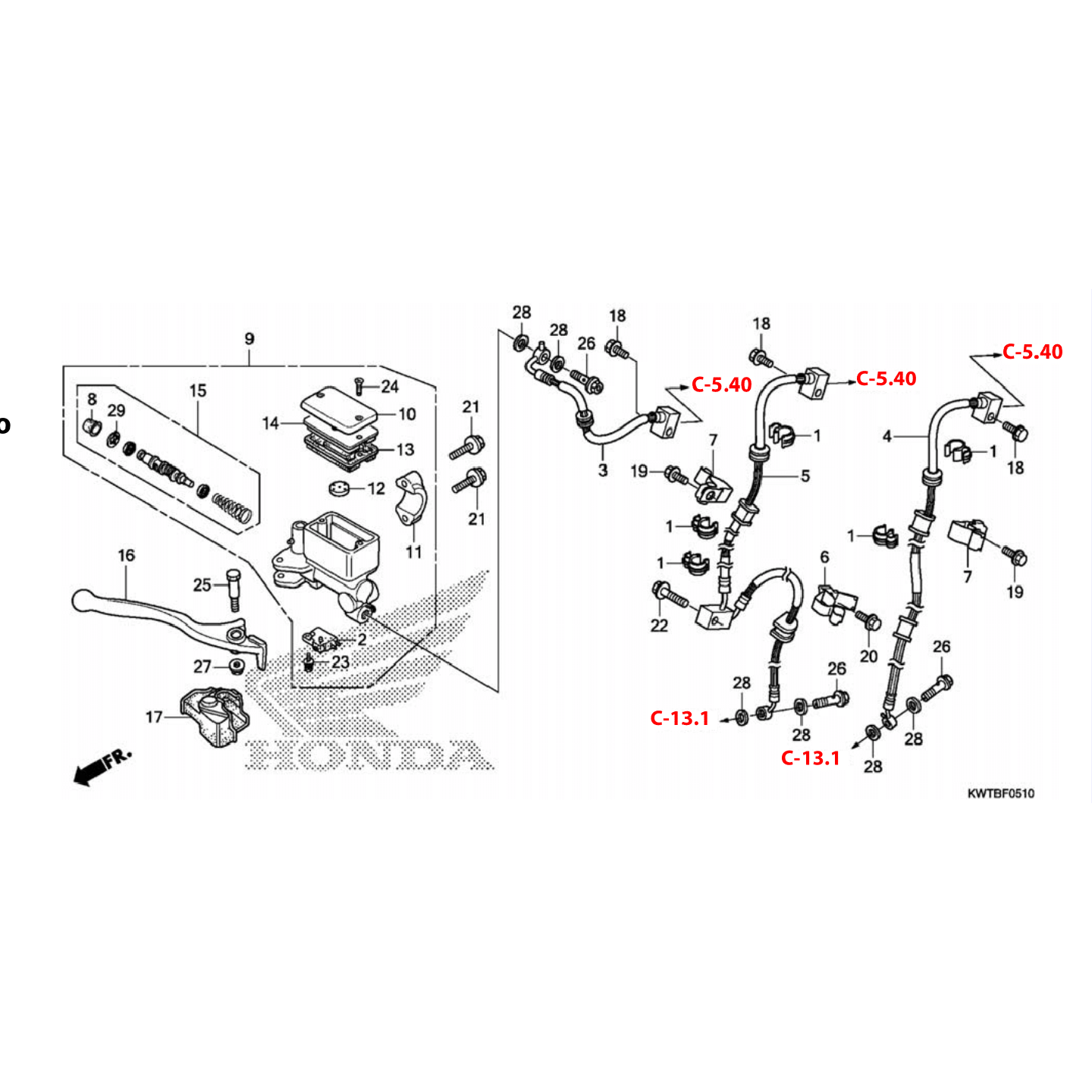 Cilindro Maestro del Freno Delantero (XRE300A)