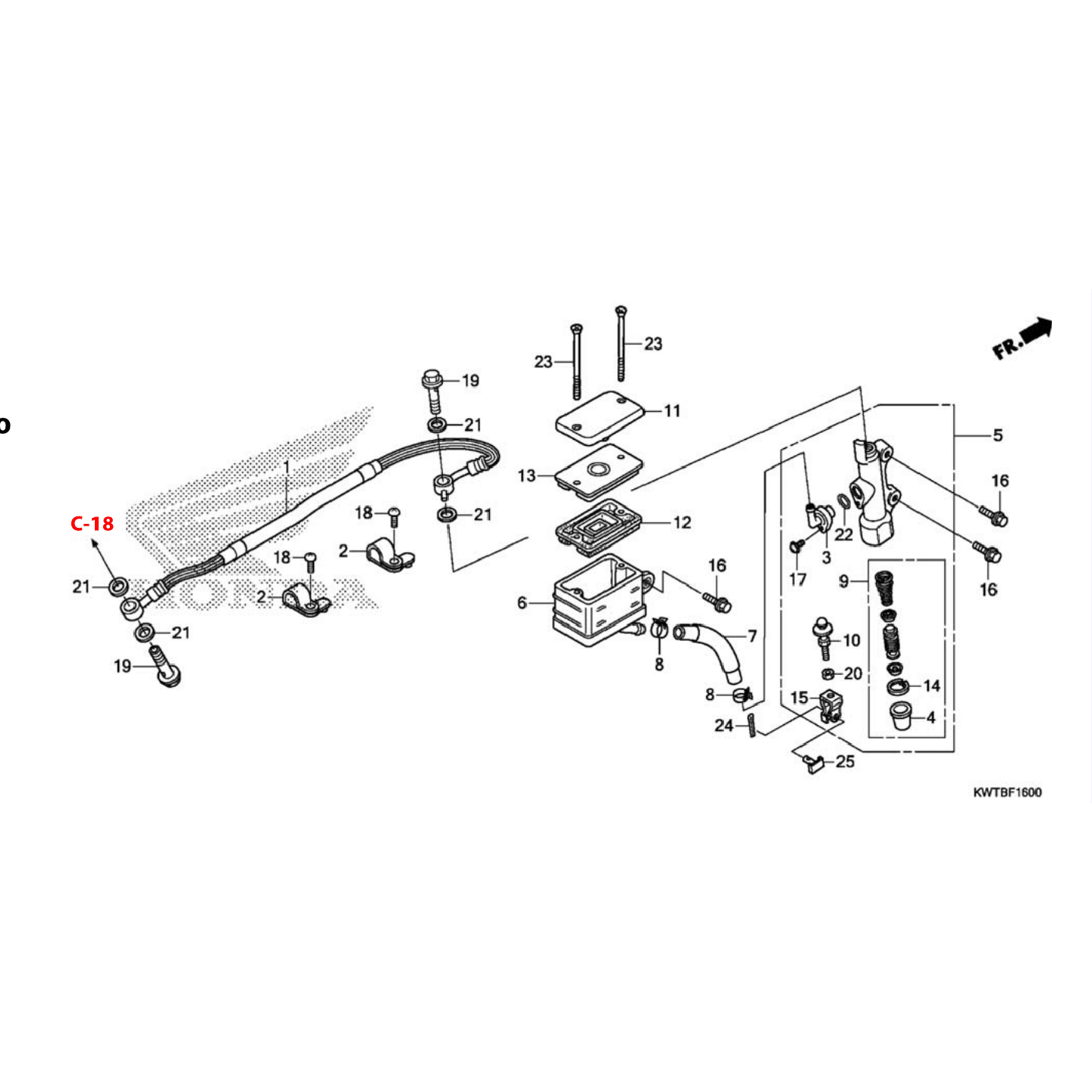 Cilindro Maestro del Freno Trasero (XRE300)