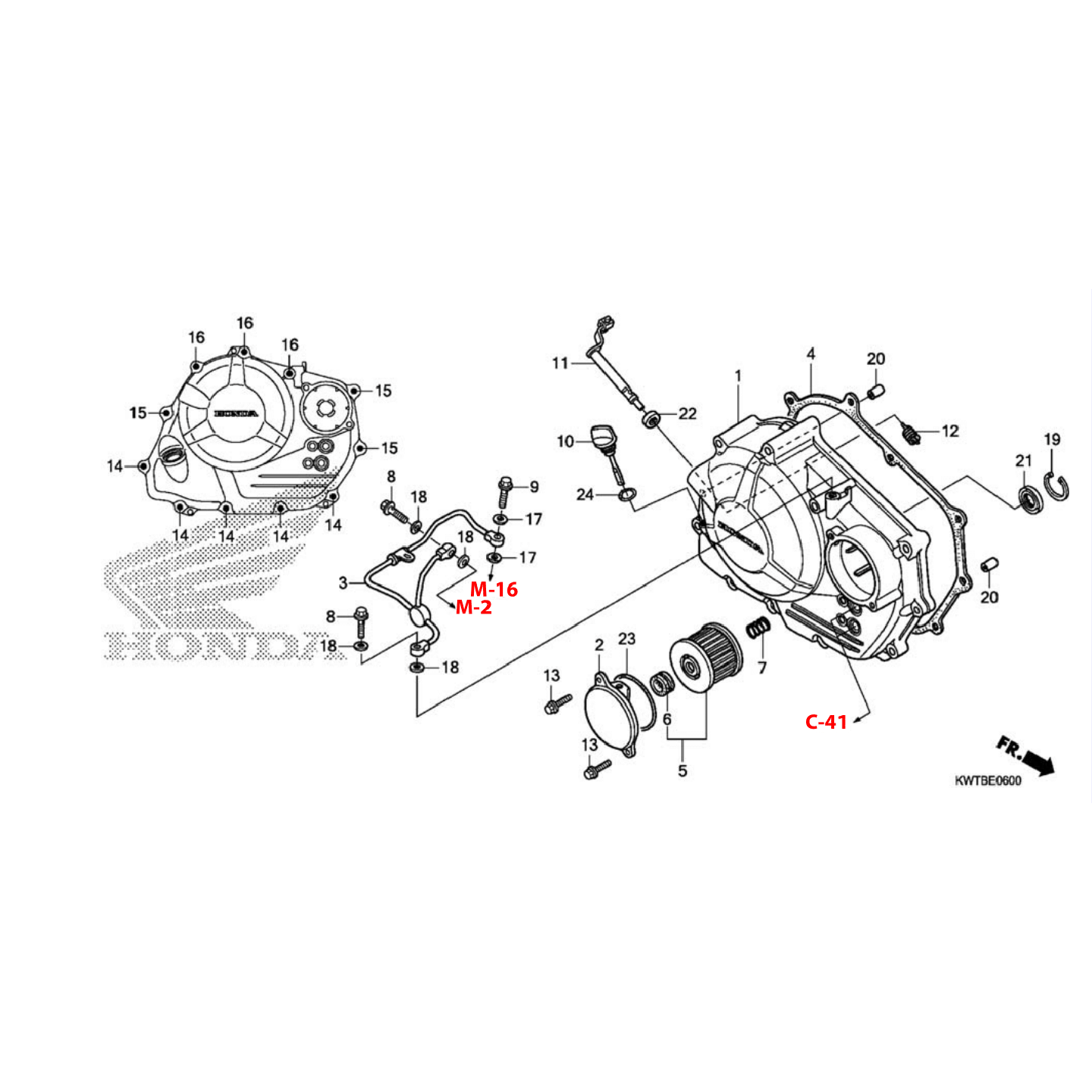 Cubierta de la Carcasa Derecha del Motor