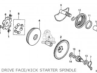 DRIVE FACE/KICK STARTER SPINDLE