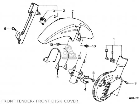 FRONT FENDER/ FRONT DISK COVER