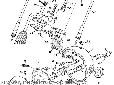 HEAD LAMP, SPEEDOMETER & TACHOMETER (AT1C)