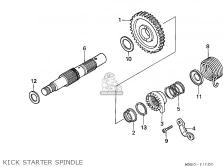 KICK STARTER SPINDLE