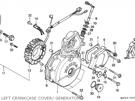 LEFT CRANKCASE COVER/ GENERATOR