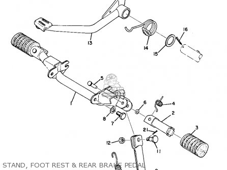 STAND, FOOT REST & REAR BRAKE PEDAL