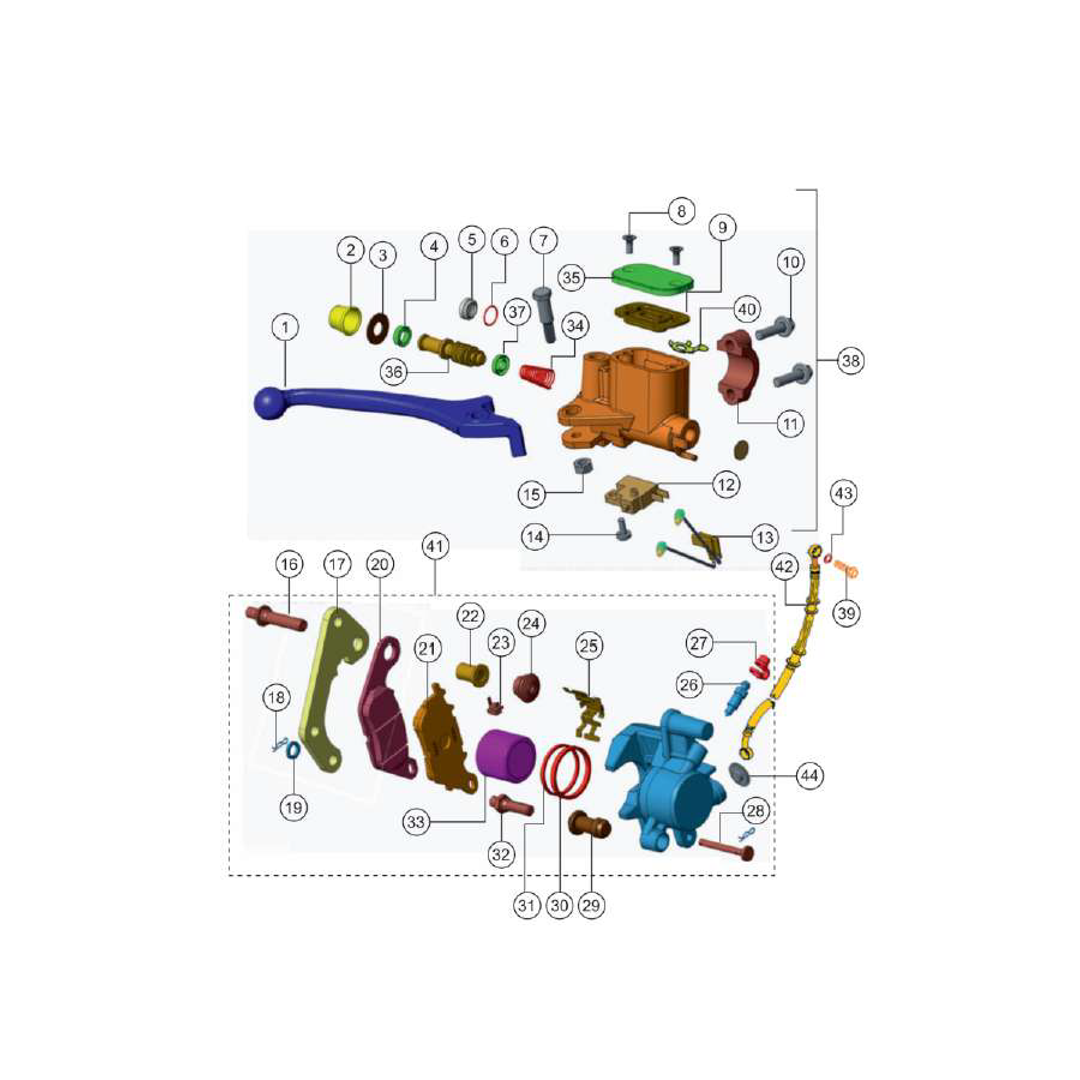 Bomba Freno Del Caliper Delantero