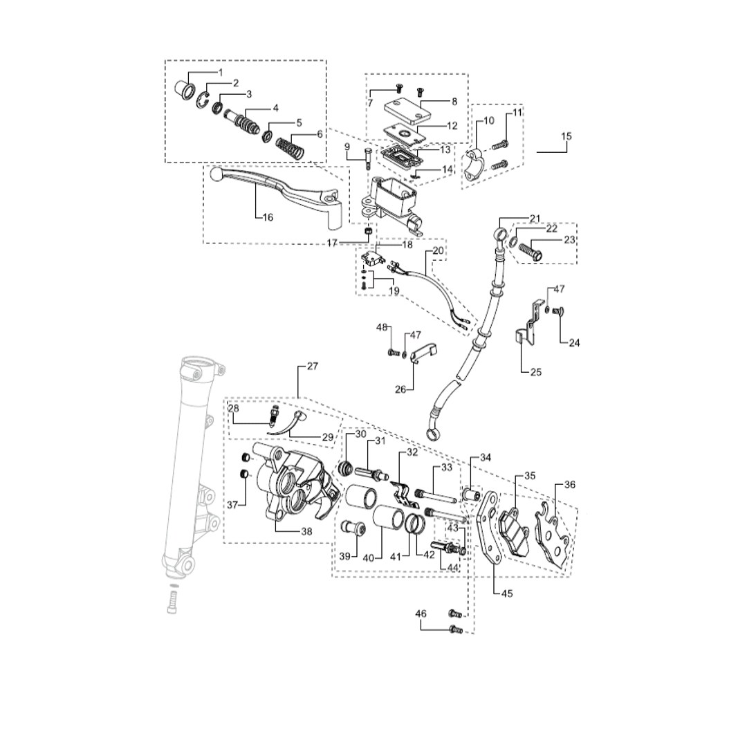 Bomba Freno Y Caliper Delantero