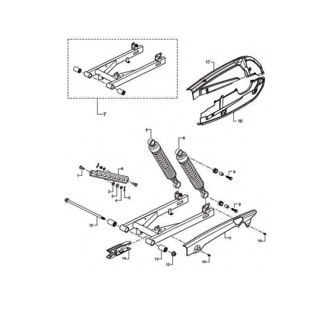 Brazo Oscilante Amortiguador