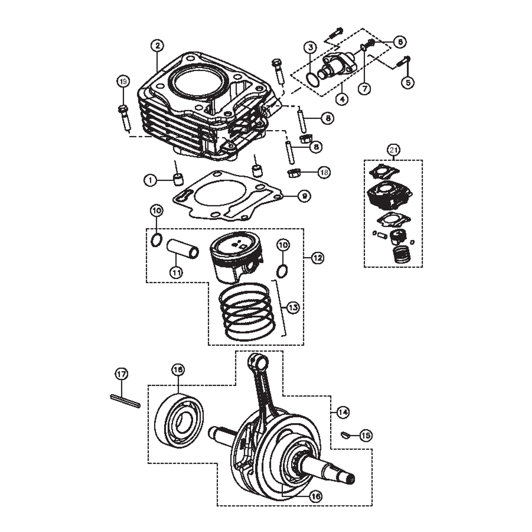 Cilindro Piston Ciguenal