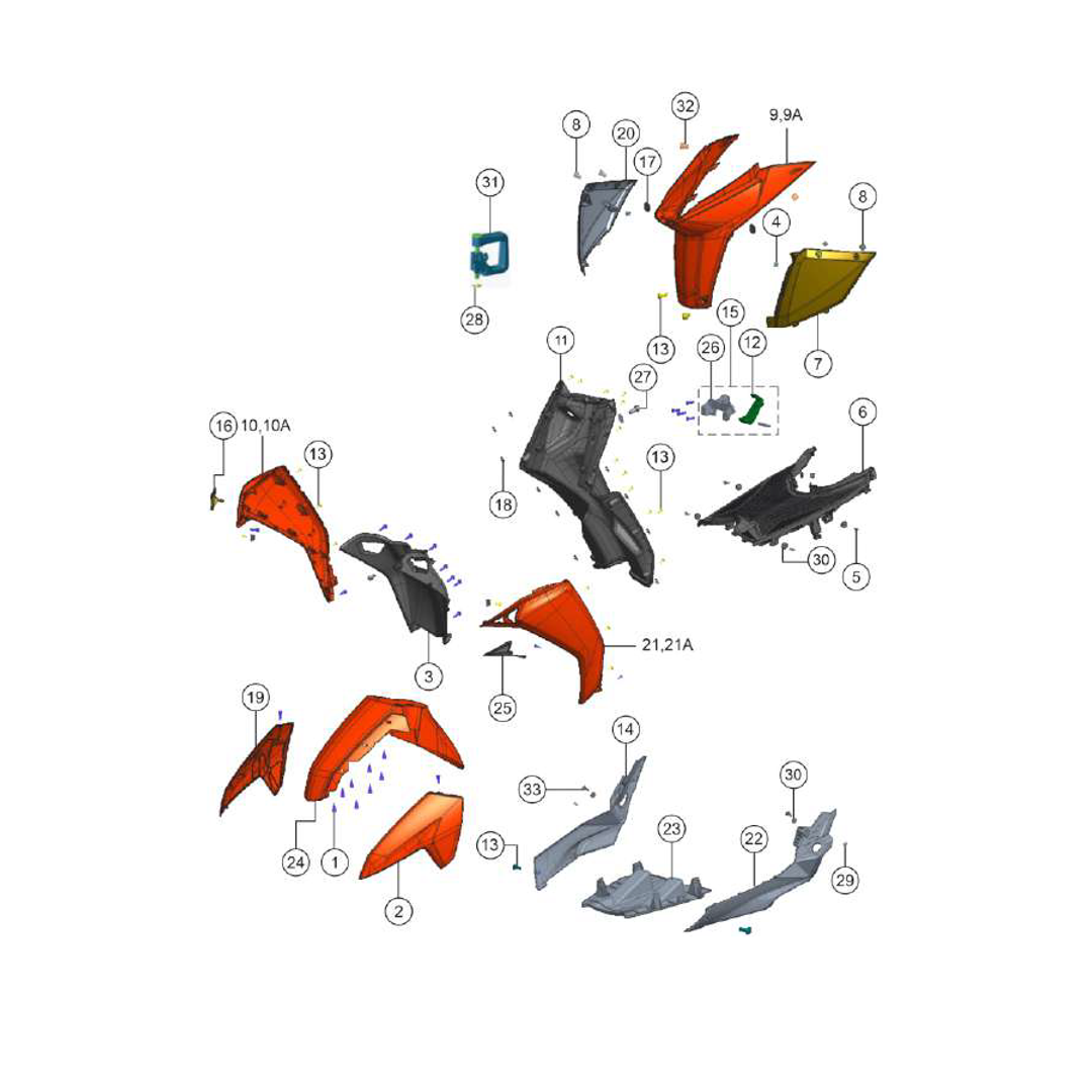 Cubiertas Guardabarro Delantero