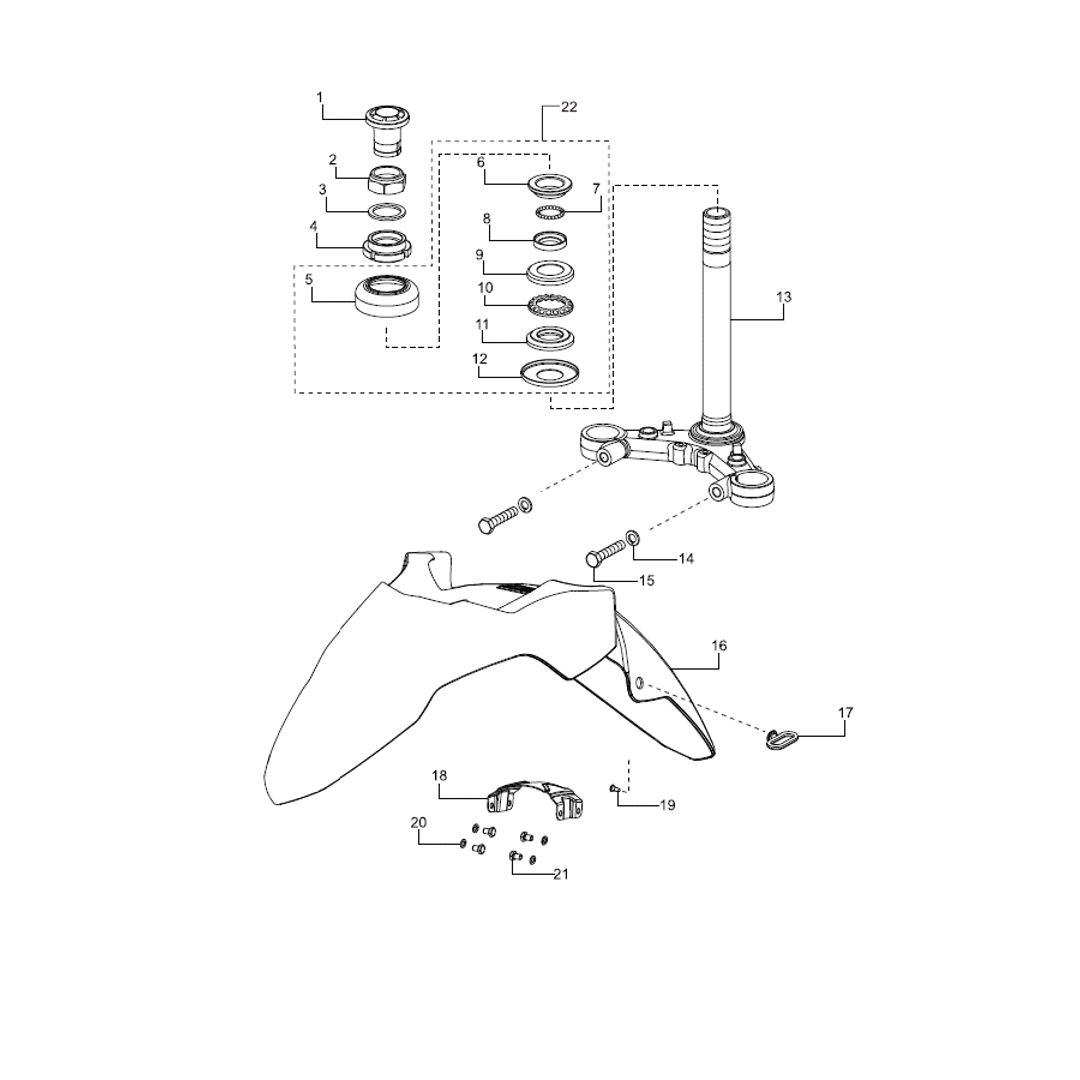 Guardabarro Delantero Espiga Central