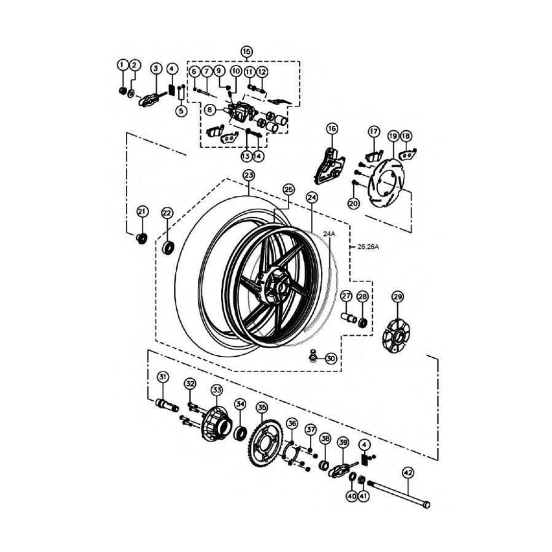 Rueda Trasera Caliper Trasero