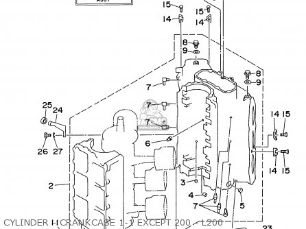 CYLINDER - CRANKCASE 1-1 EXCEPT 200 - L200