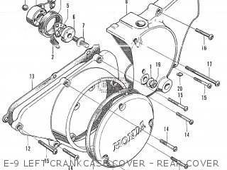 E-9 LEFT CRANKCASE COVER - REAR COVER