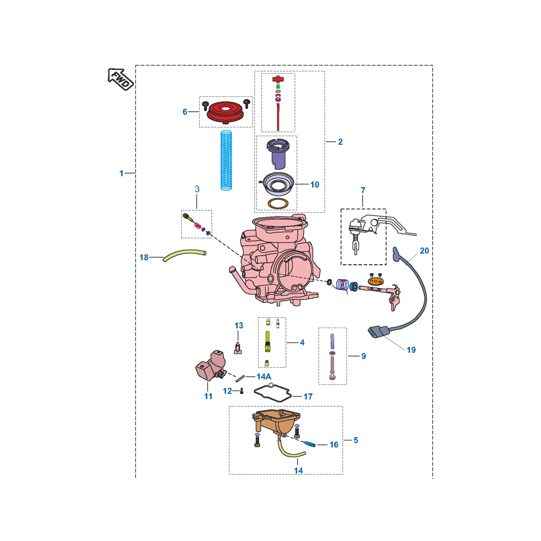 Ensamble de Carburador 125ST