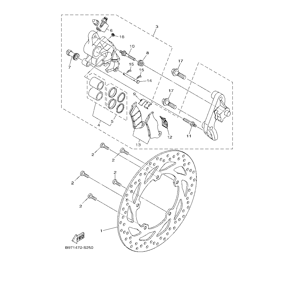 Calibre Freno Delantera