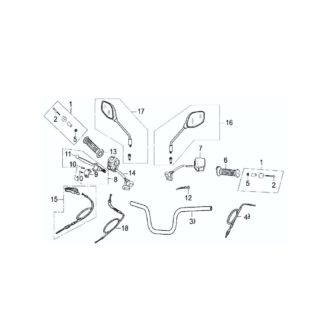 Manubrio - Espejos - Cables