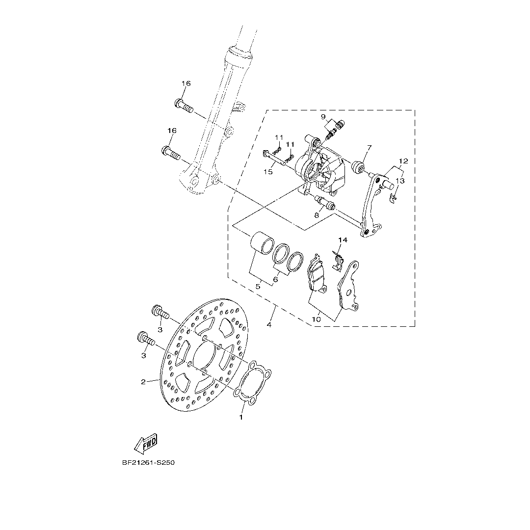 Calibre Freno Delantera
