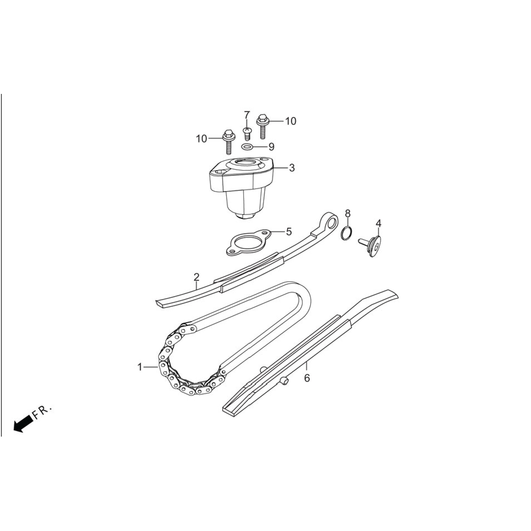 Tensor de cadena de la leva