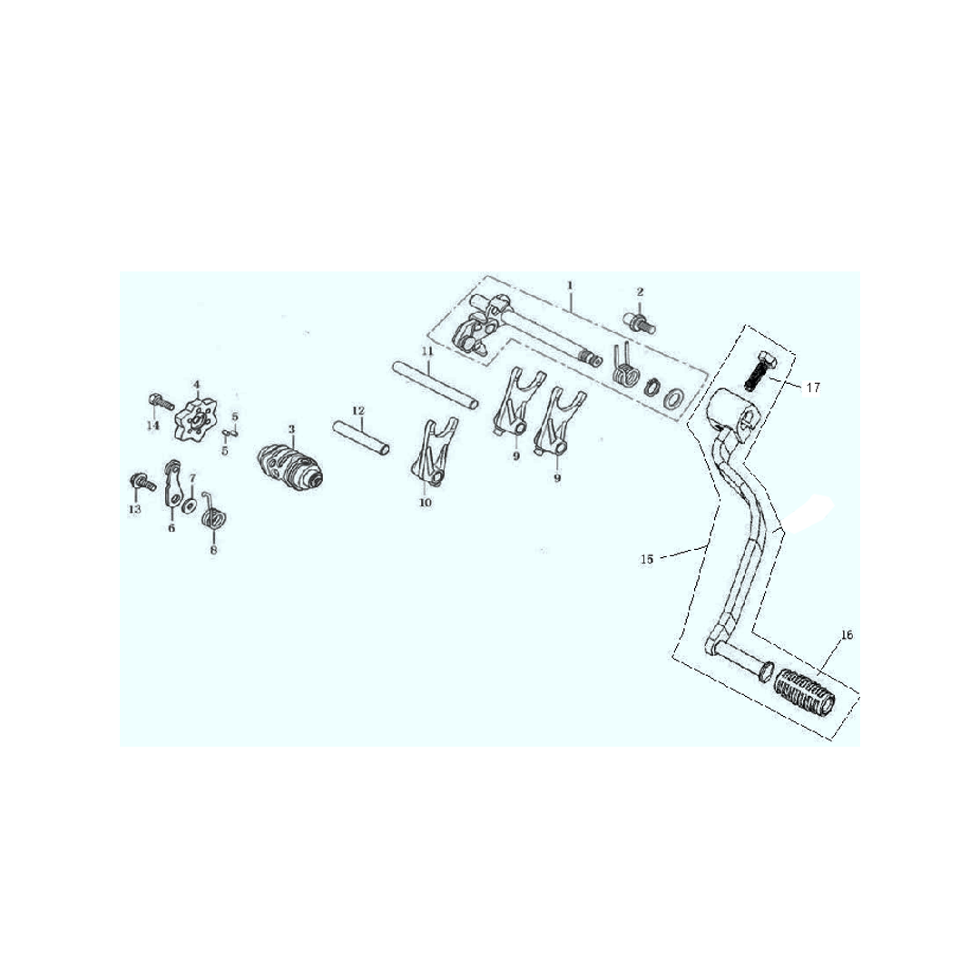 Eje Cambios - Pedal Cambios