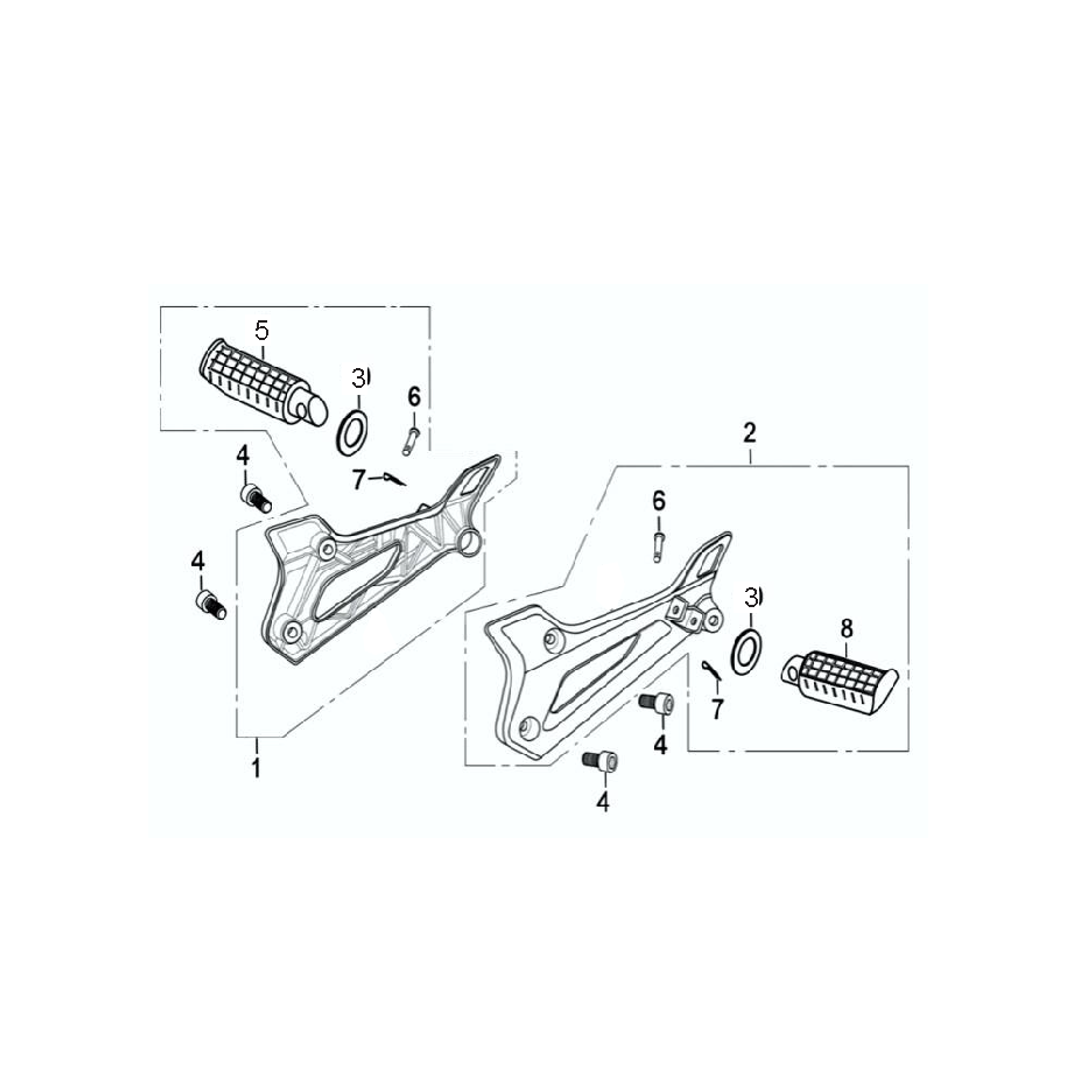 Soporte Reposapie Pasajero