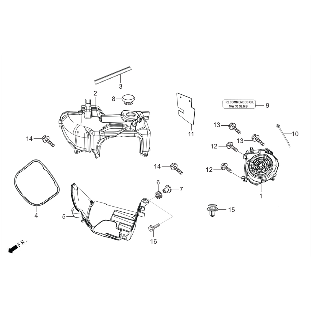Cubierta / Cubierta del Ventilador